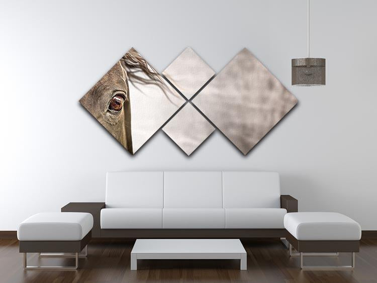 Eye of horse 4 Square Multi Panel Canvas - Canvas Art Rocks - 3