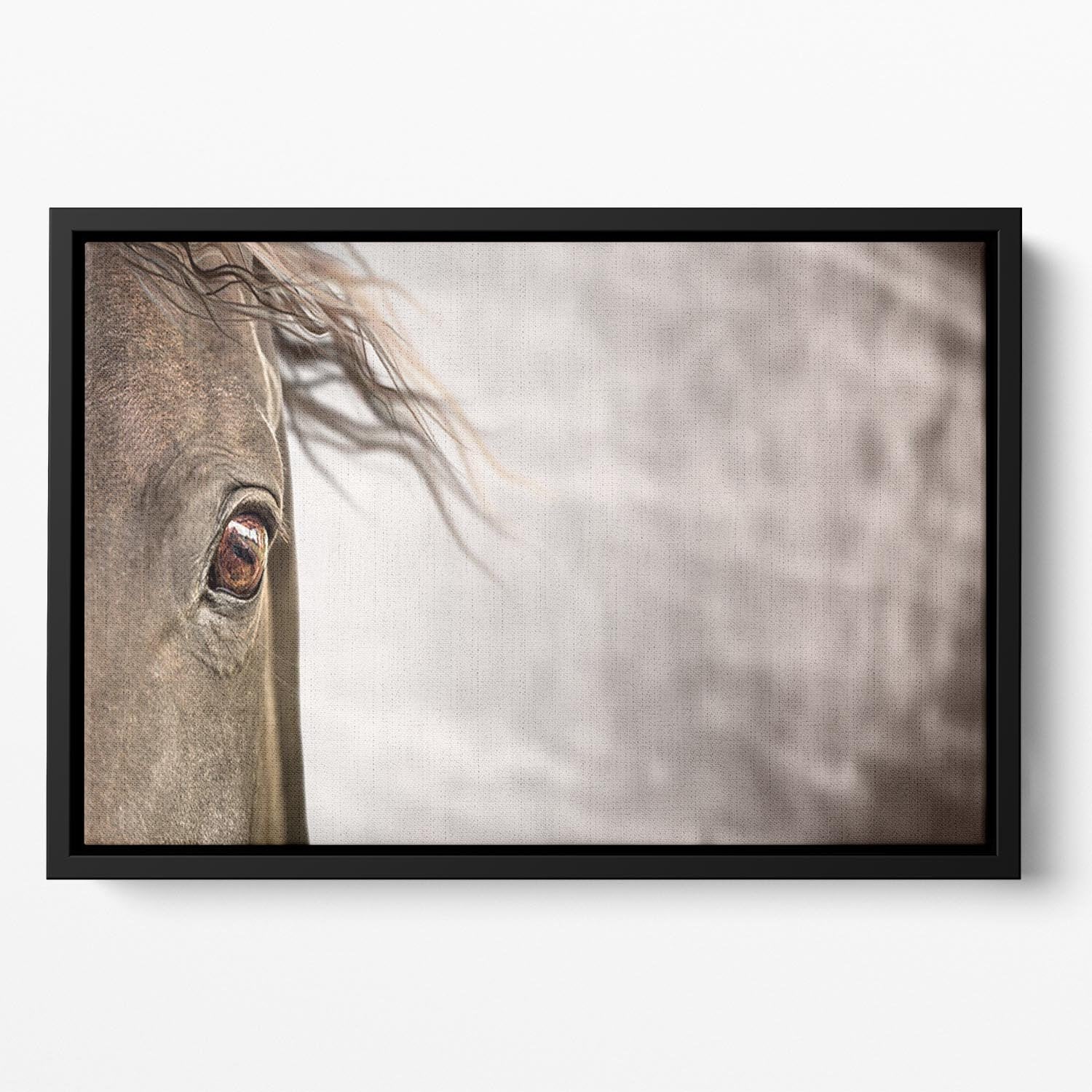 Eye of horse Floating Framed Canvas - Canvas Art Rocks - 2