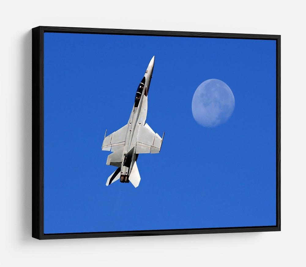 F-18 and the Moon HD Metal Print