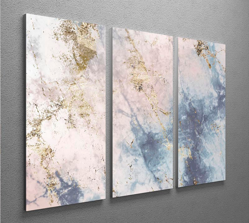 Faded Marble 3 Split Panel Canvas Print - Canvas Art Rocks - 2