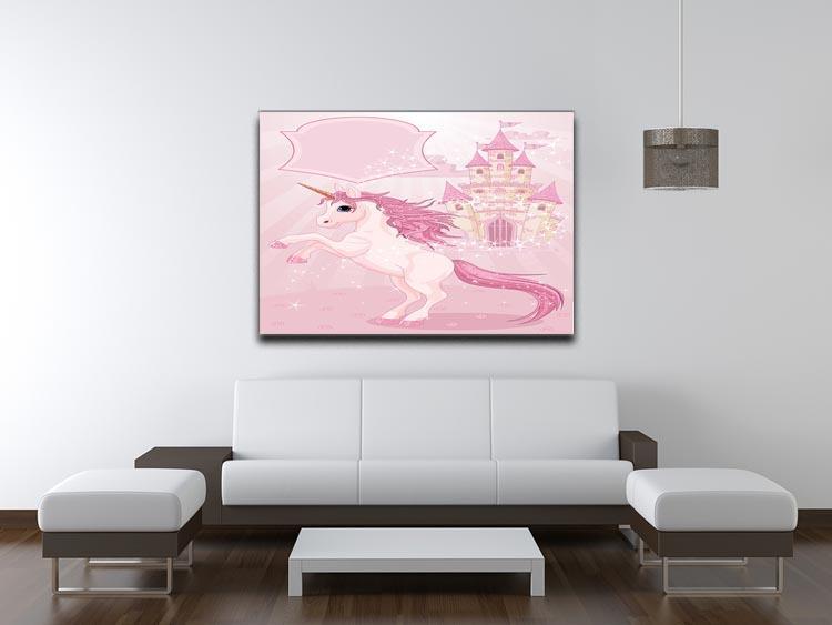 Fairy Tale Castle and Unicorn Canvas Print or Poster - Canvas Art Rocks - 4