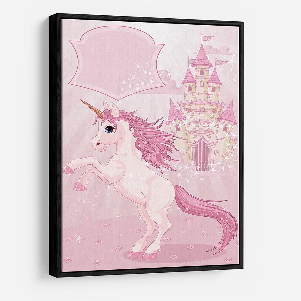 Fairy Tale Castle and Unicorn HD Metal Print