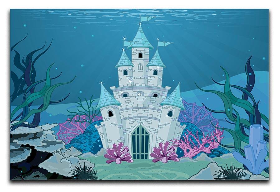 Fairy Tale Mermaid Princess Castle Canvas Print or Poster  - Canvas Art Rocks - 1
