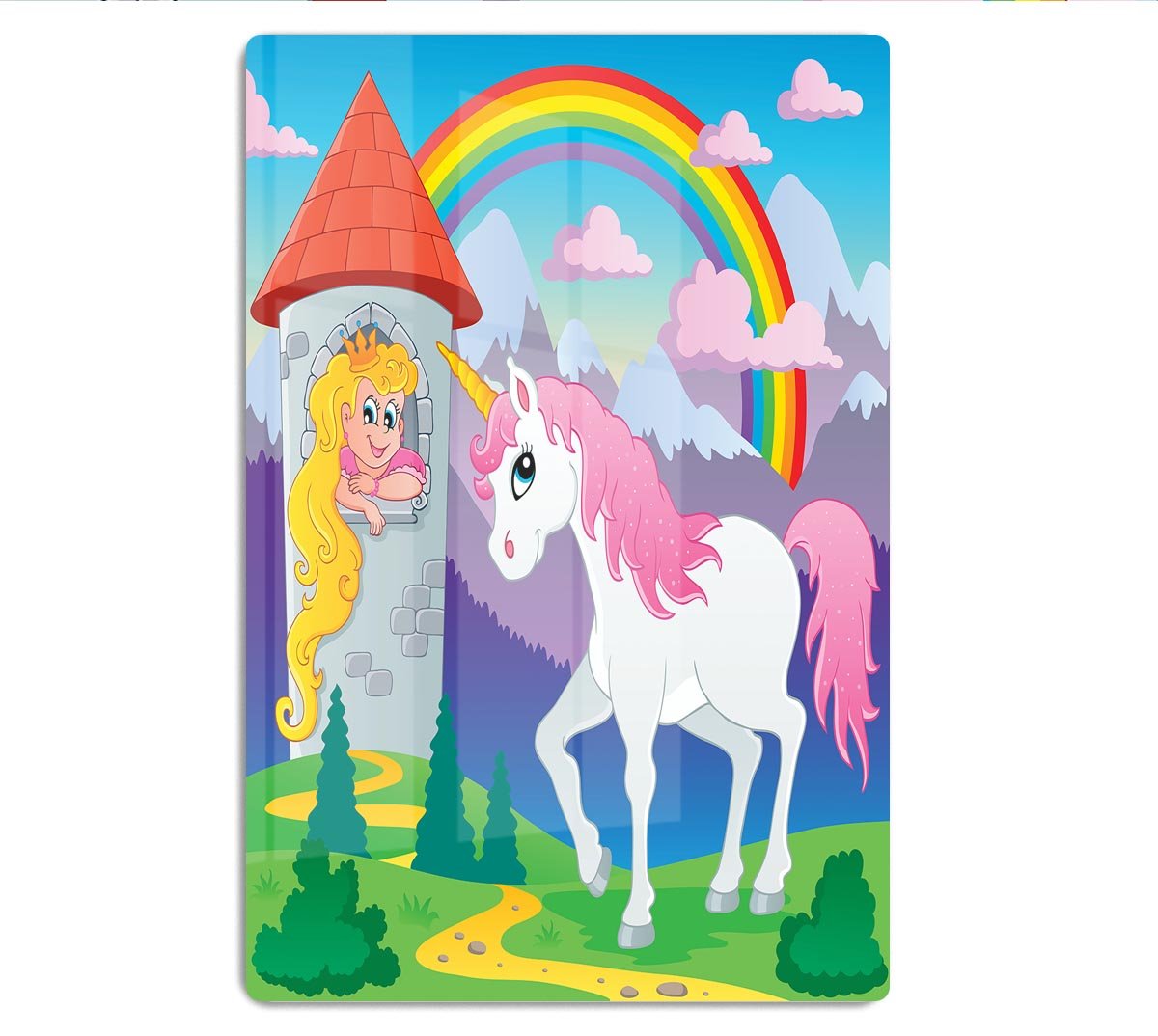 Fairy tale unicorn HD Metal Print