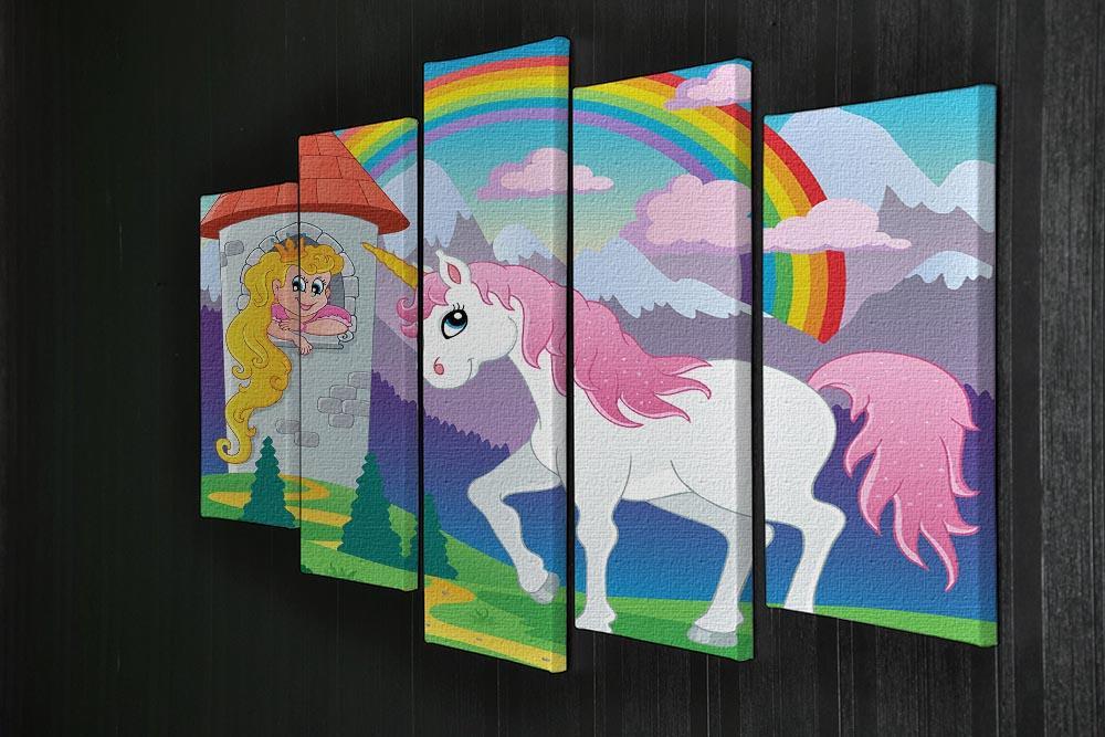 Fairy tale unicorn theme 5 Split Panel Canvas  - Canvas Art Rocks - 2