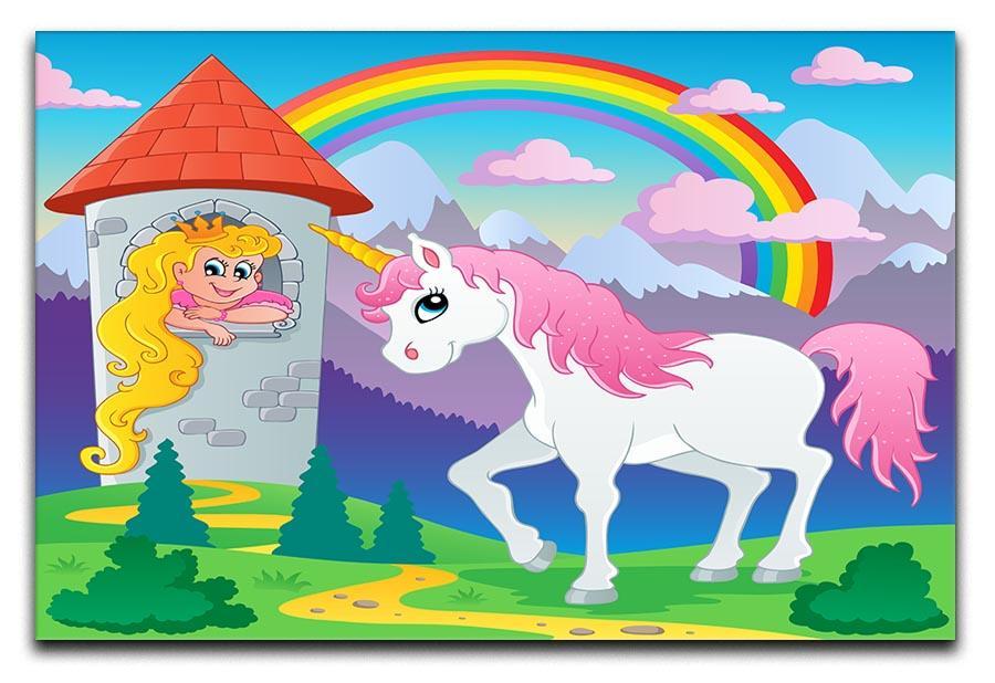Fairy tale unicorn theme Canvas Print or Poster  - Canvas Art Rocks - 1