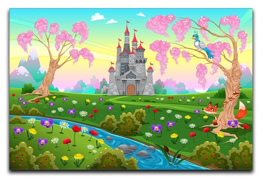 Fairytale scenery with castle Canvas Print or Poster  - Canvas Art Rocks - 1