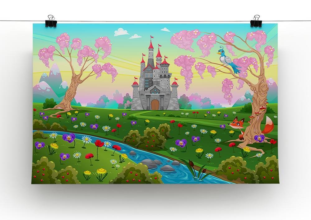 Fairytale scenery with castle Canvas Print or Poster - Canvas Art Rocks - 2