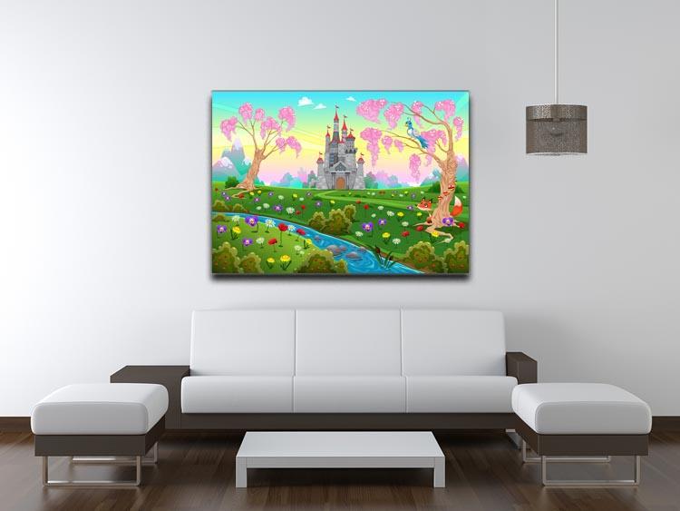 Fairytale scenery with castle Canvas Print or Poster - Canvas Art Rocks - 4