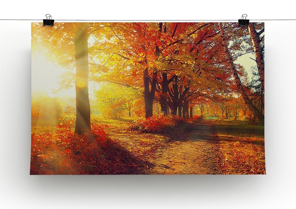 Fall Autumn Park Canvas Print or Poster - Canvas Art Rocks - 2