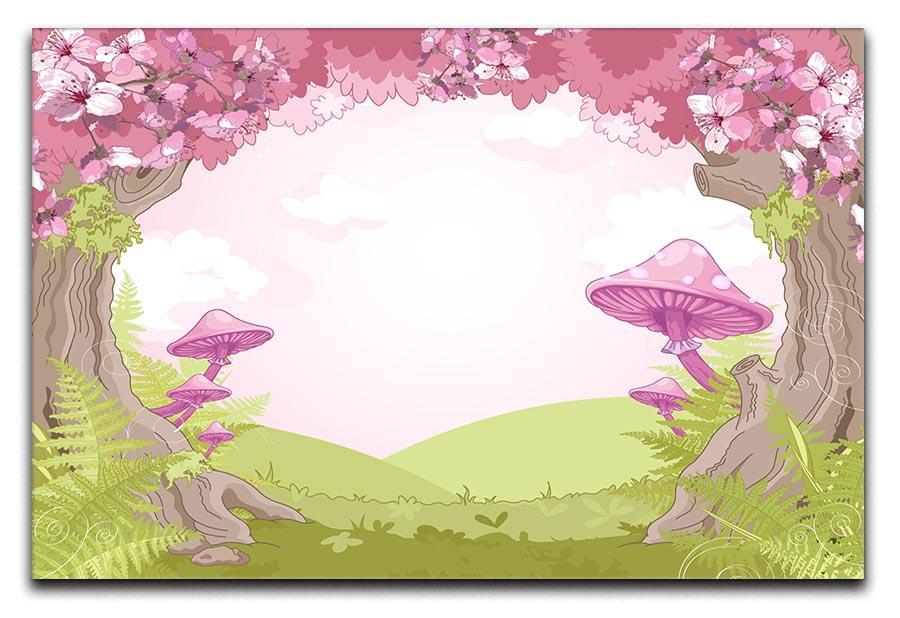 Fantasy landscape with mushrooms Canvas Print or Poster  - Canvas Art Rocks - 1