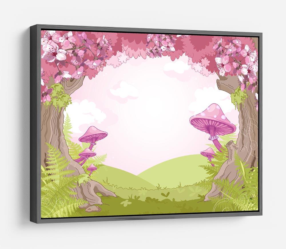 Fantasy landscape with mushrooms HD Metal Print