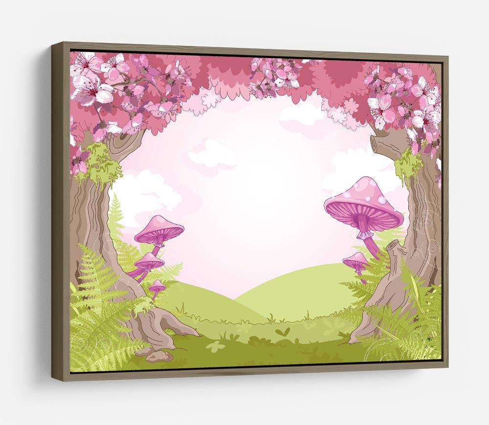 Fantasy landscape with mushrooms HD Metal Print