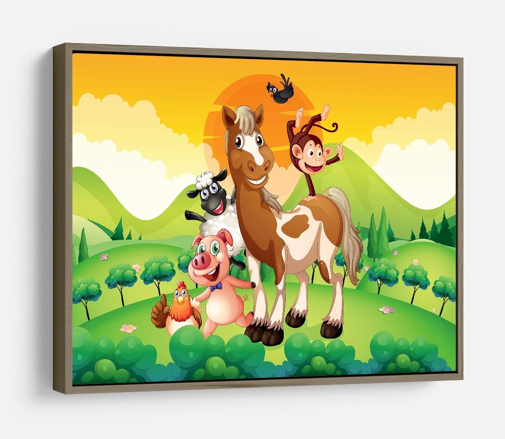 Farm animals in the field HD Metal Print - Canvas Art Rocks - 10