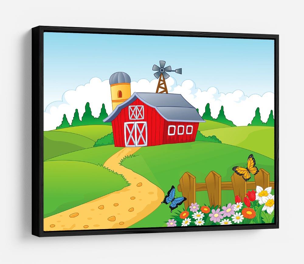 Farm cartoon background HD Metal Print - Canvas Art Rocks - 6