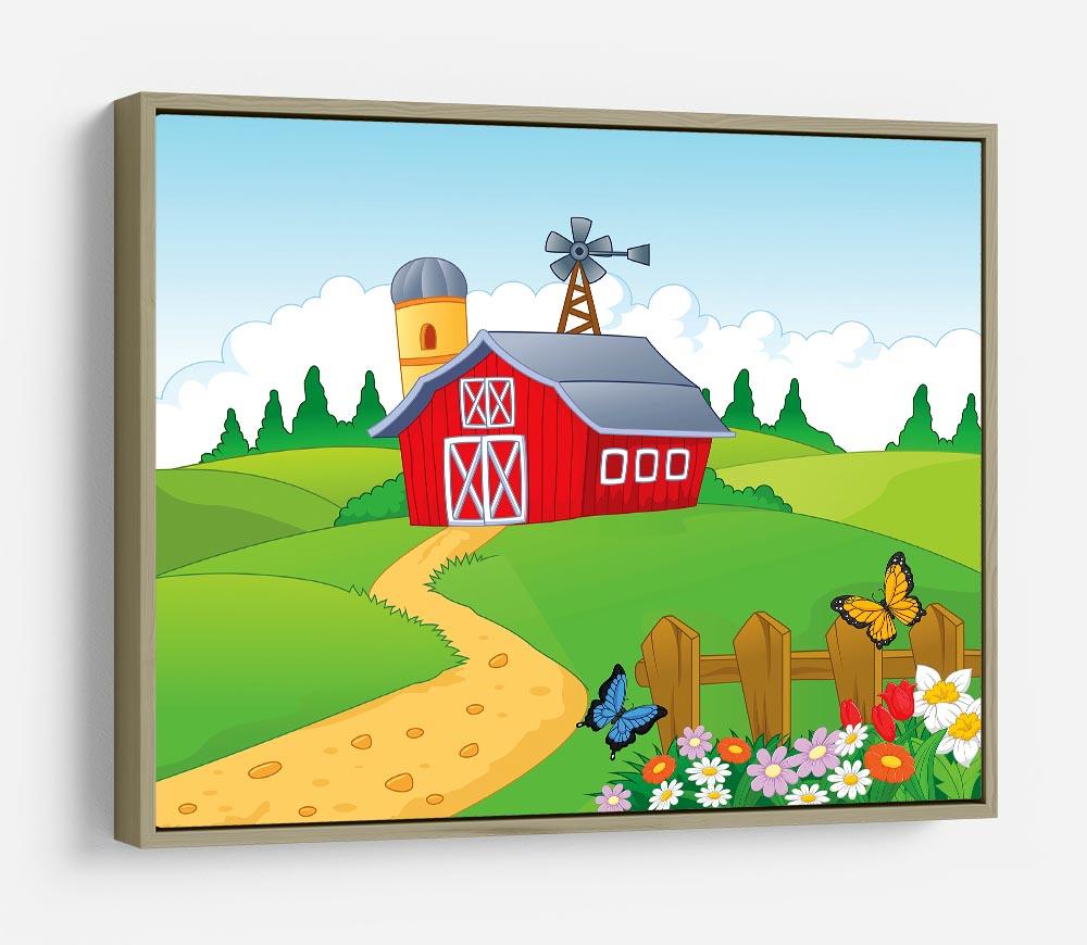 Farm cartoon background HD Metal Print - Canvas Art Rocks - 8