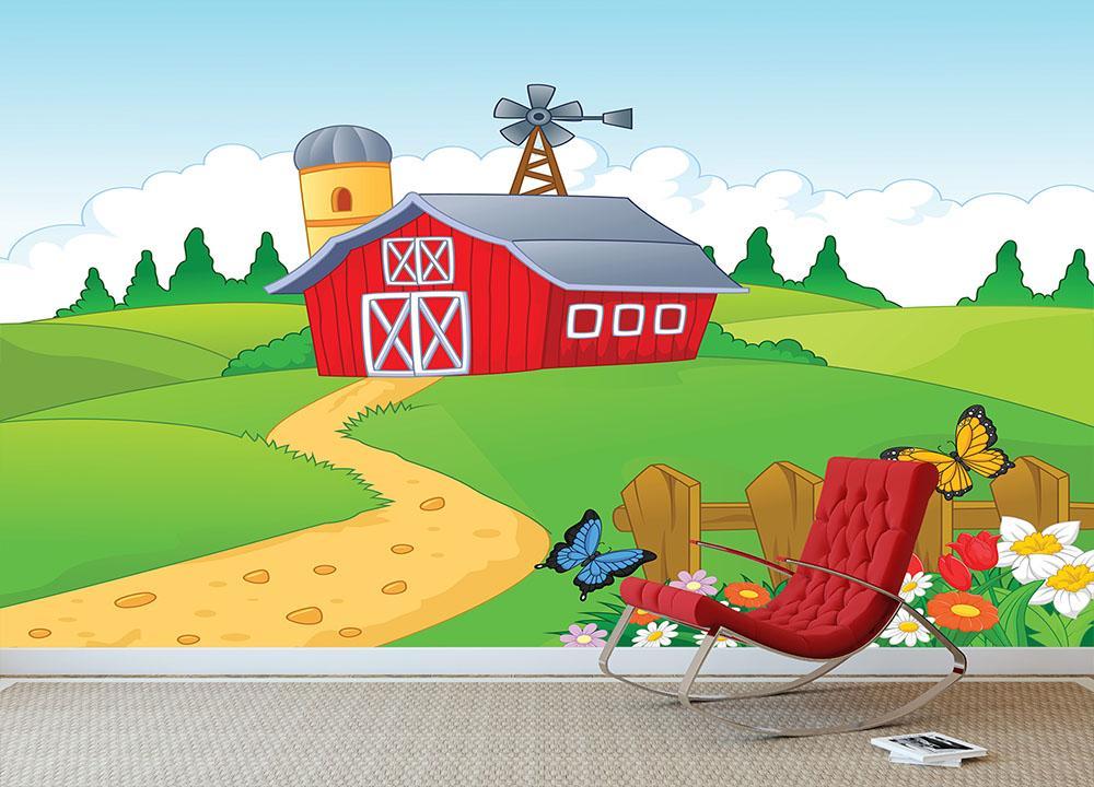 cartoon farm background