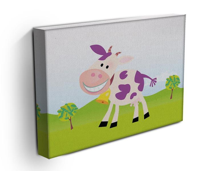 Farm scene with cow Canvas Print or Poster - Canvas Art Rocks - 3