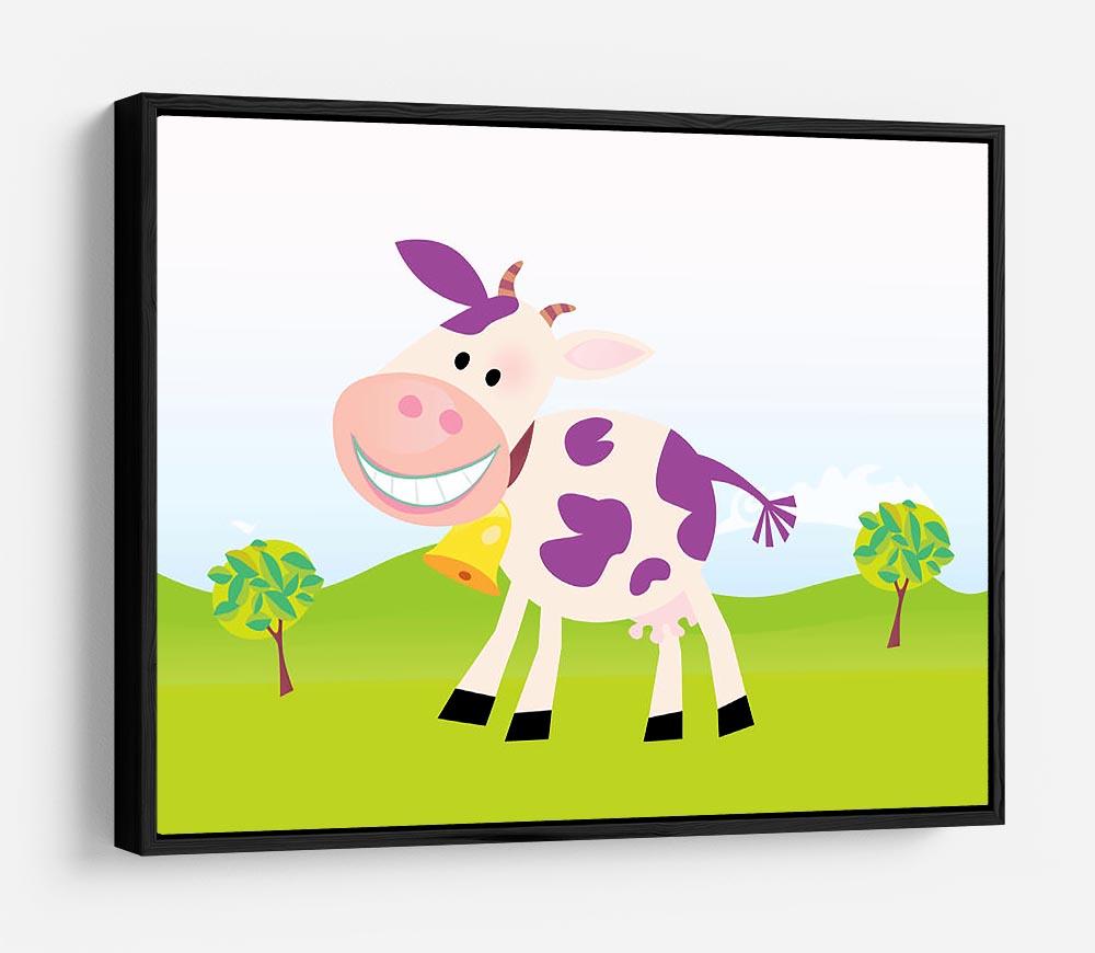 Farm scene with cow HD Metal Print - Canvas Art Rocks - 6