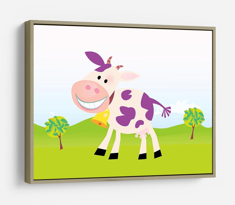 Farm scene with cow HD Metal Print - Canvas Art Rocks - 8
