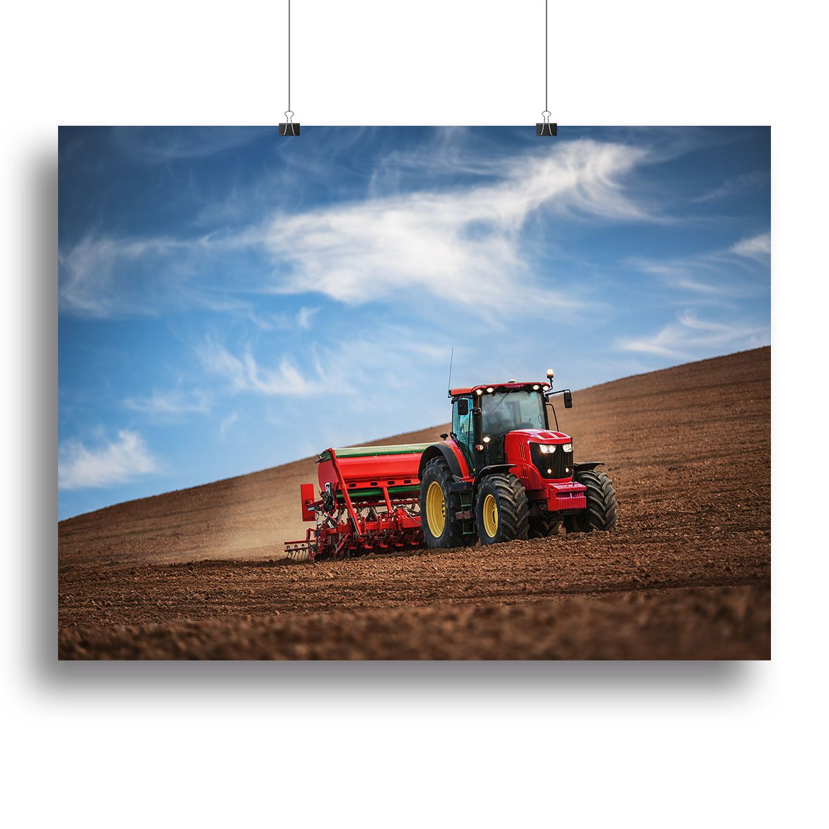 Farmer in tractor Canvas Print or Poster
