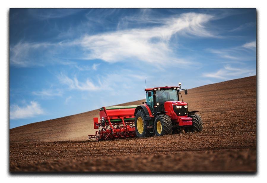 Farmer in tractor Canvas Print or Poster  - Canvas Art Rocks - 1