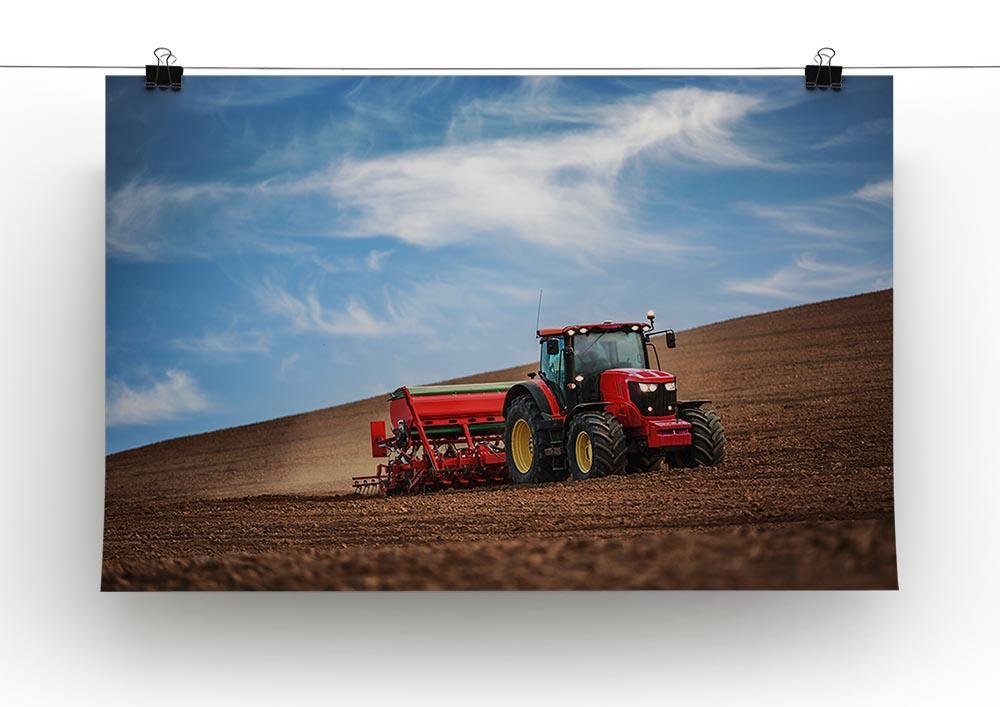 Farmer in tractor Canvas Print or Poster - Canvas Art Rocks - 2