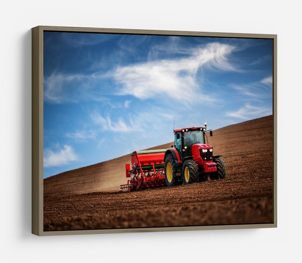 Farmer in tractor HD Metal Print