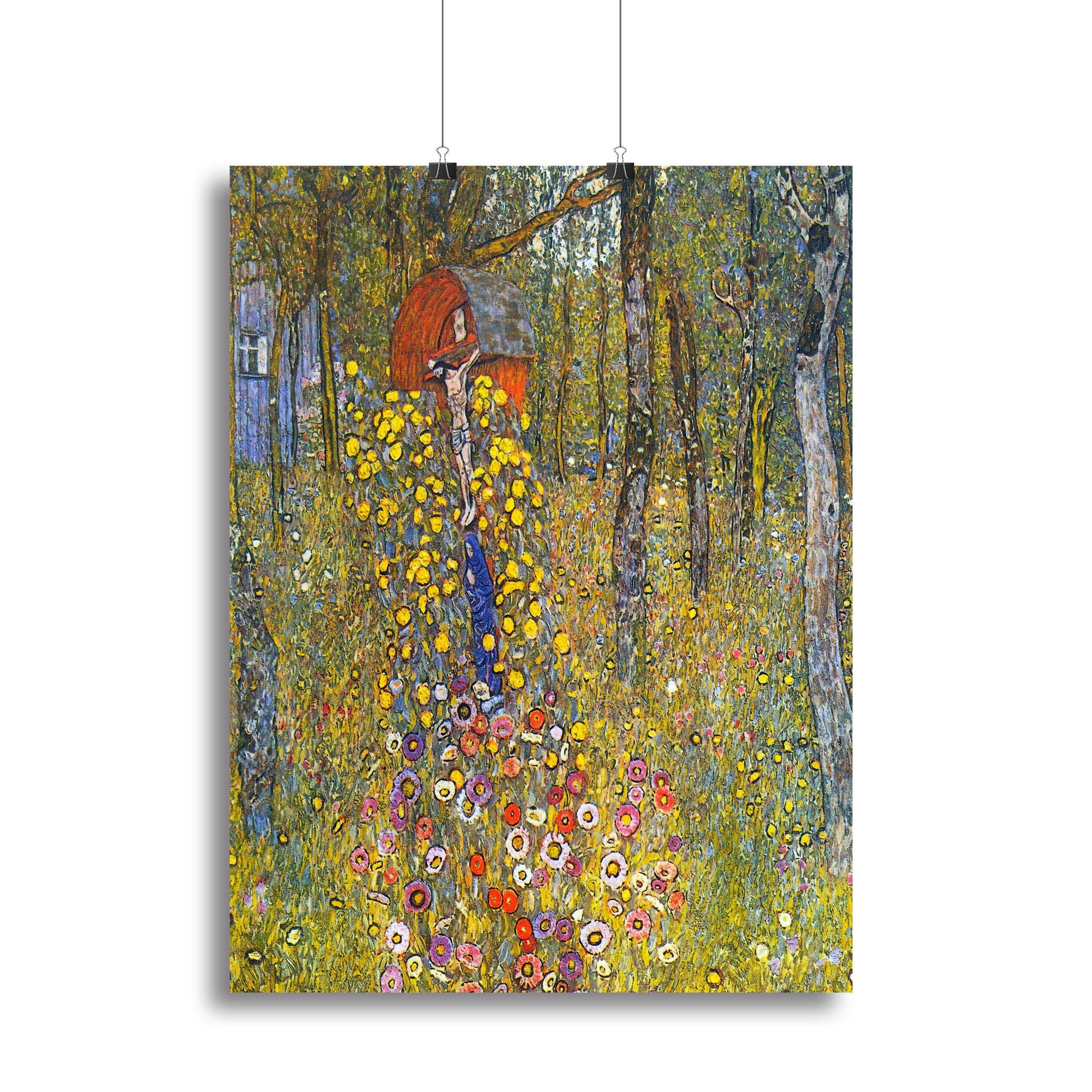 Farmers garden with crucifix by Klimt Canvas Print or Poster