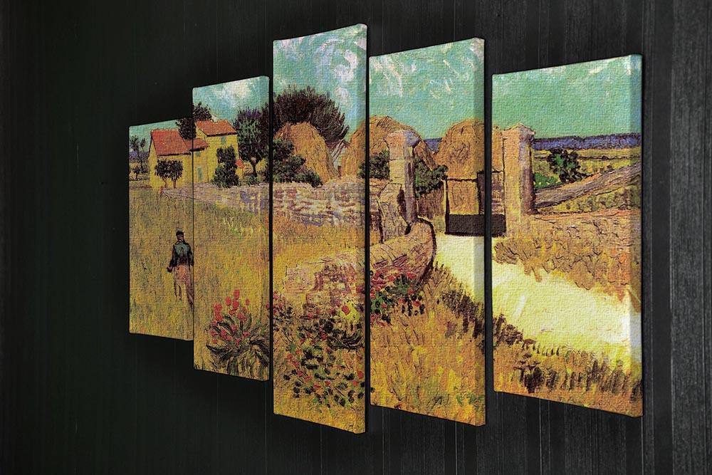 Farmhouse in Provence by Van Gogh 5 Split Panel Canvas - Canvas Art Rocks - 2