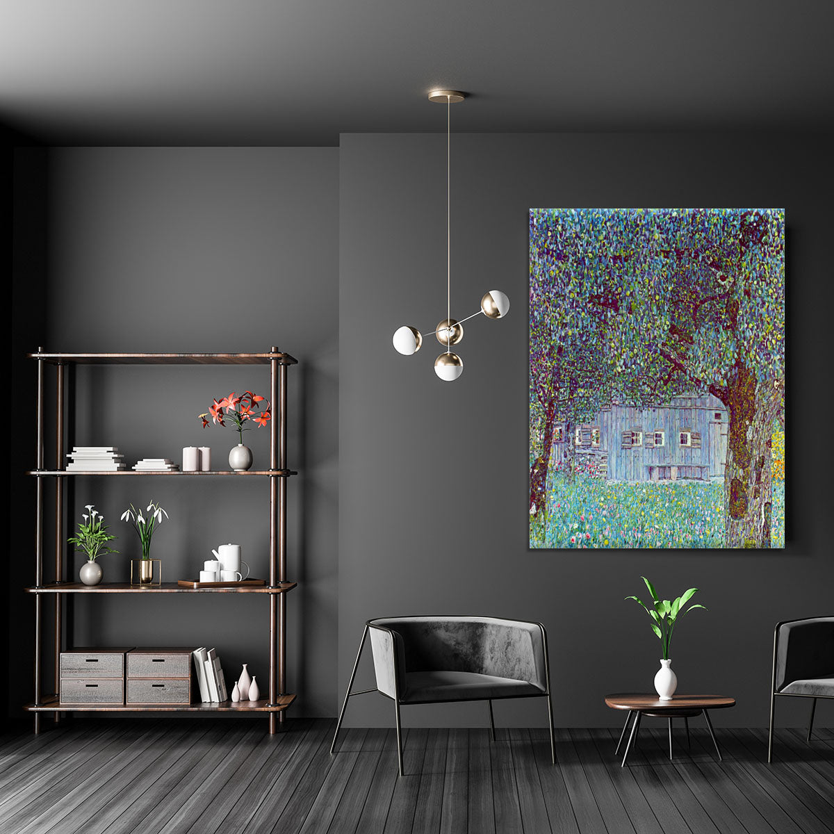 Farmhouse in Upper Austria by Klimt Canvas Print or Poster - Canvas Art Rocks - 5