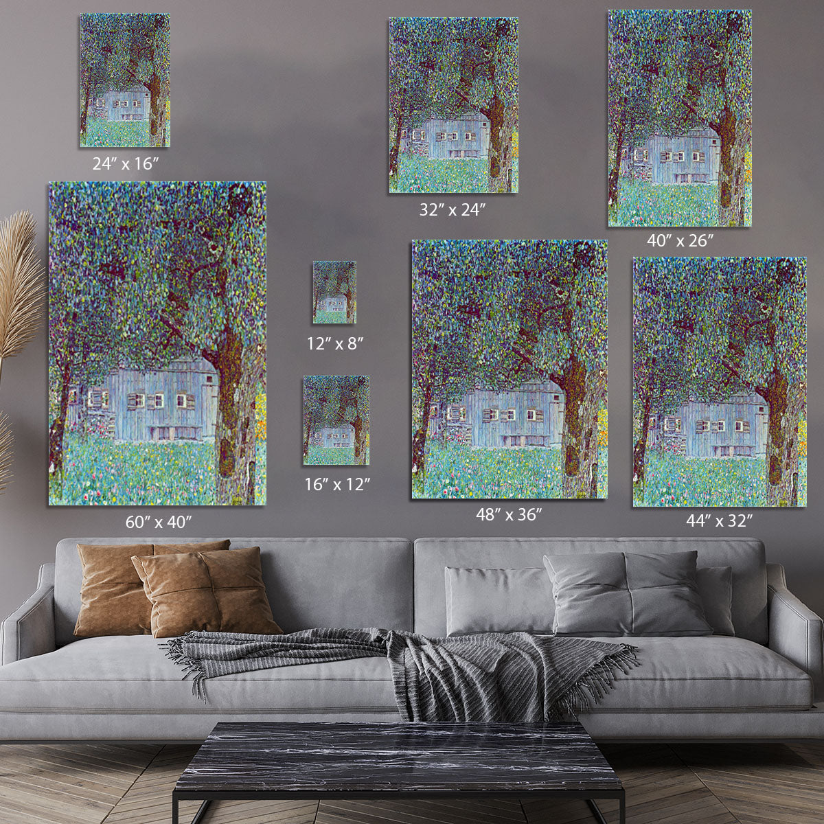 Farmhouse in Upper Austria by Klimt Canvas Print or Poster - Canvas Art Rocks - 7