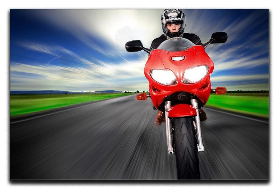 Fast Red Motorbike Canvas Print or Poster  - Canvas Art Rocks - 1