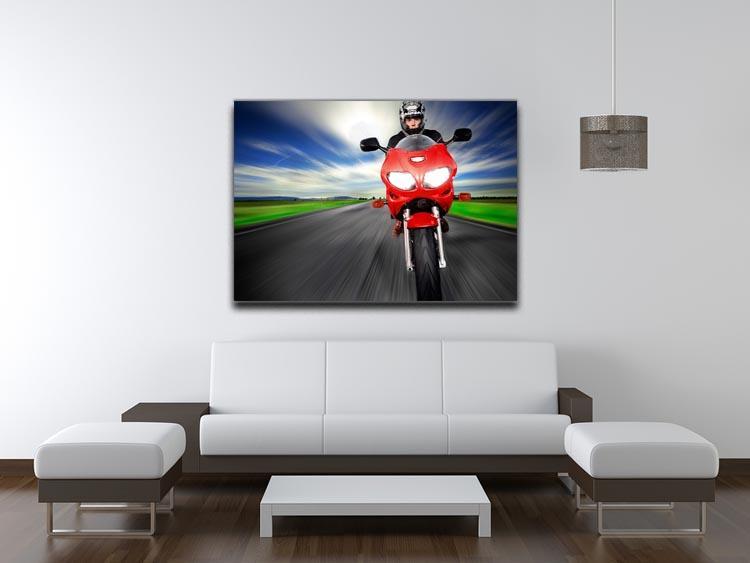 Fast Red Motorbike Canvas Print or Poster - Canvas Art Rocks - 4