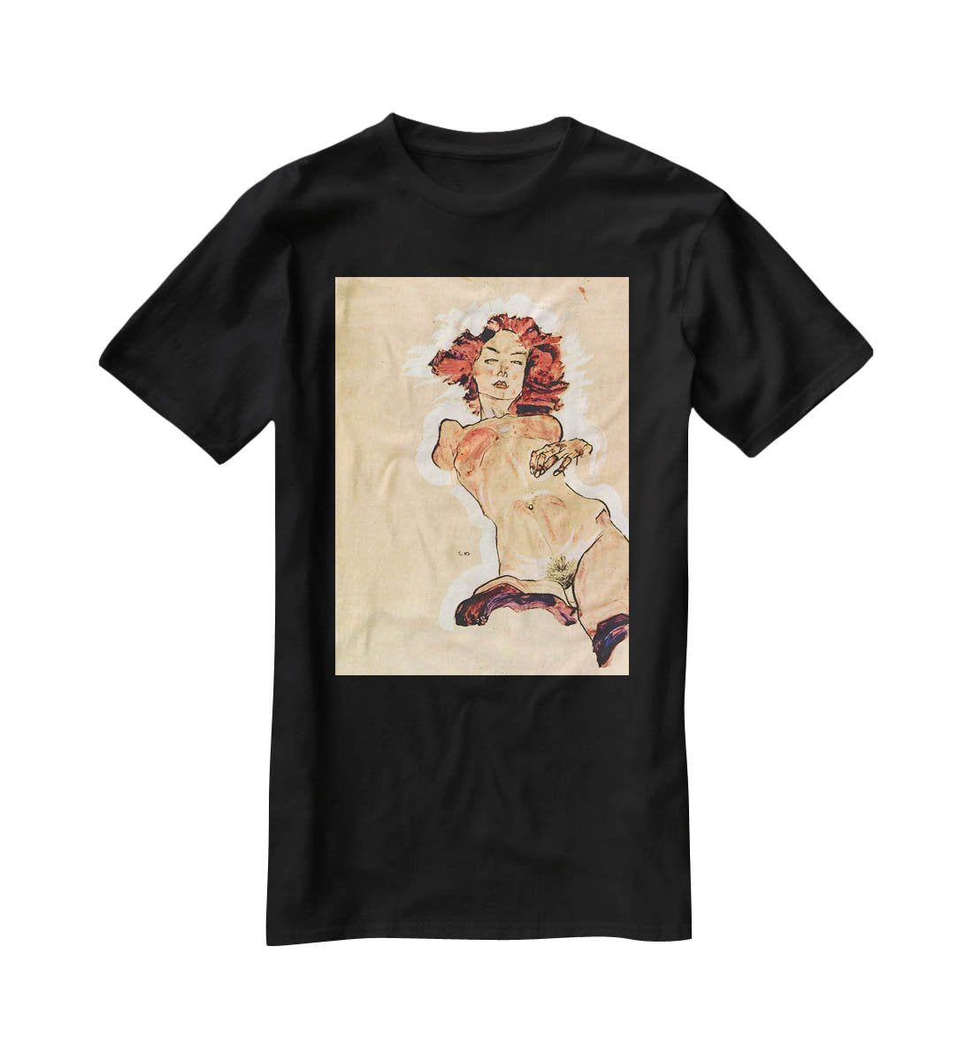 Female Act by Egon Schiele T-Shirt - Canvas Art Rocks - 1