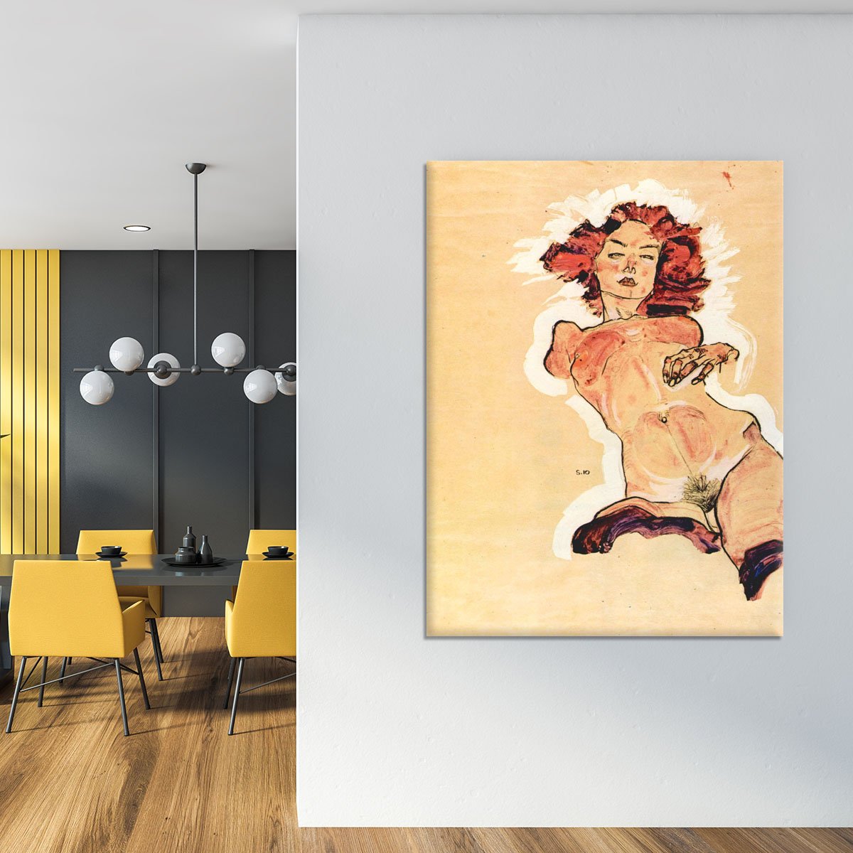 Female Act by Egon Schiele Canvas Print or Poster