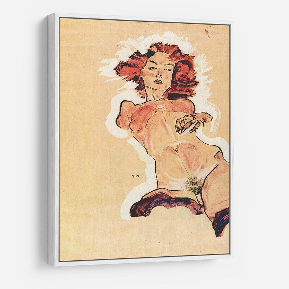 Female Act by Egon Schiele HD Metal Print - Canvas Art Rocks - 7