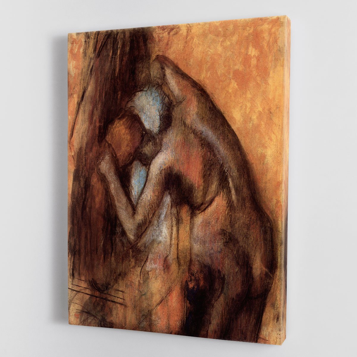 Female act with hairdrying by Degas Canvas Print or Poster