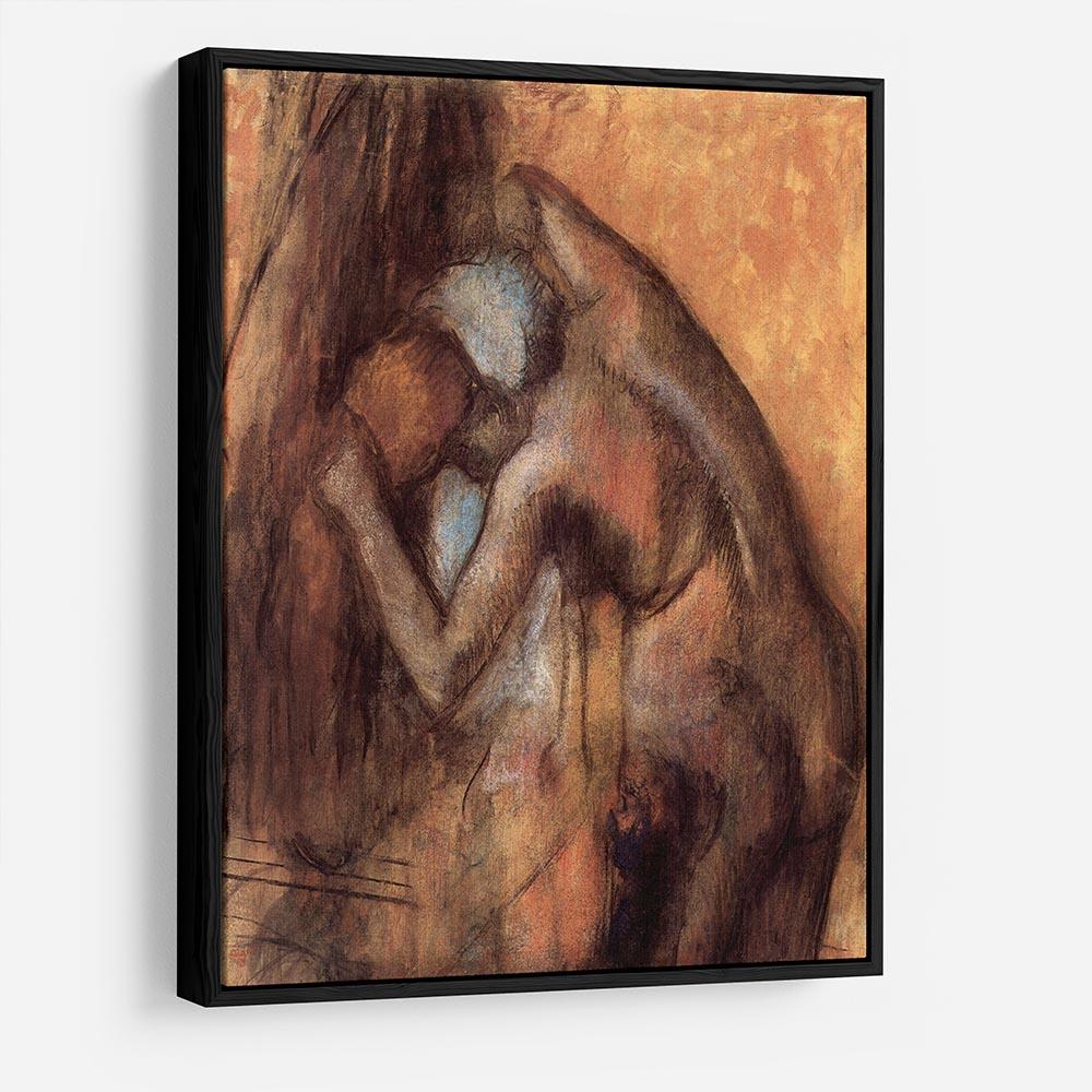 Female act with hairdrying by Degas HD Metal Print - Canvas Art Rocks - 6