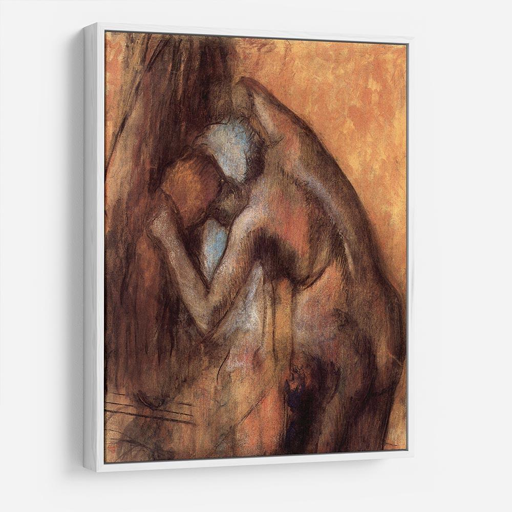 Female act with hairdrying by Degas HD Metal Print - Canvas Art Rocks - 7
