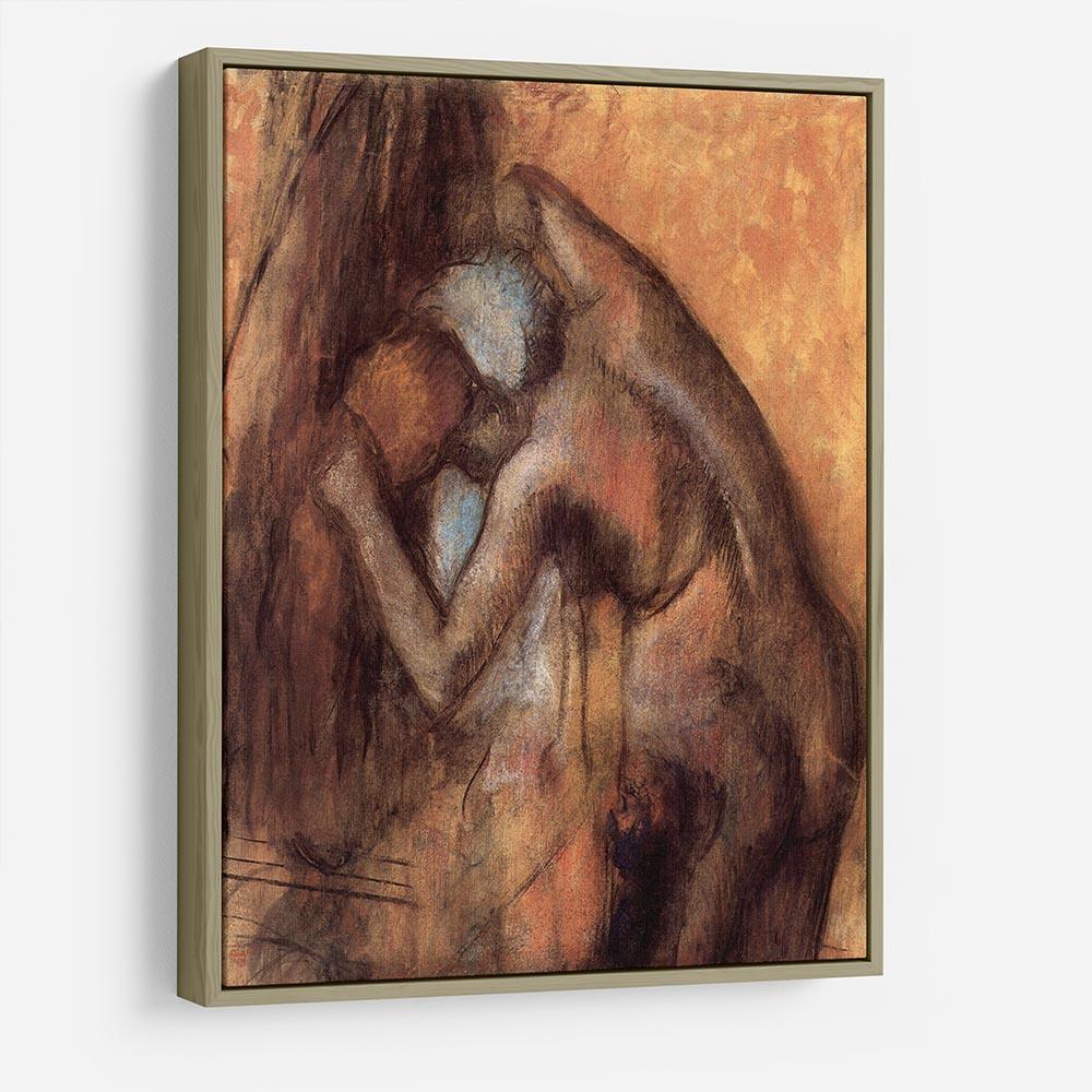 Female act with hairdrying by Degas HD Metal Print - Canvas Art Rocks - 8