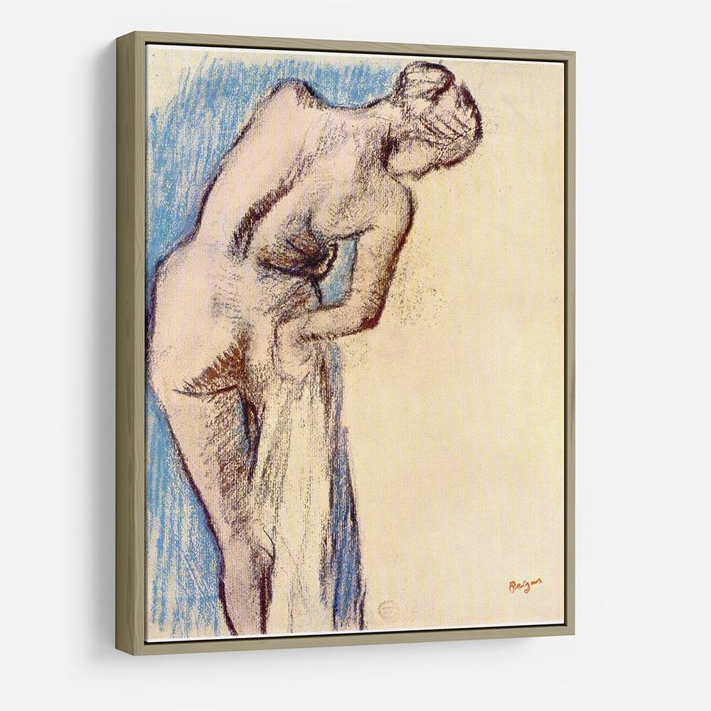 Female after the bath by Degas HD Metal Print - Canvas Art Rocks - 8