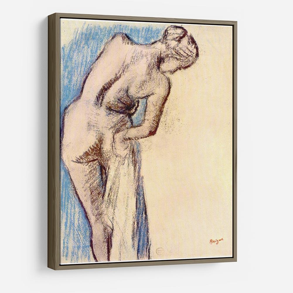 Female after the bath by Degas HD Metal Print - Canvas Art Rocks - 10
