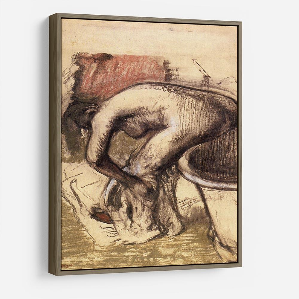 Female on the tub edge her legs drying 1 by Degas HD Metal Print - Canvas Art Rocks - 10