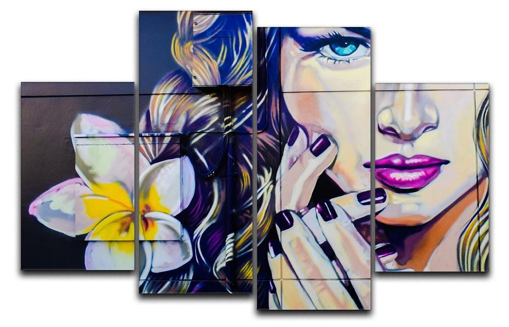 Femme Fatale Graffiti 4 Split Panel Canvas  - Canvas Art Rocks - 1