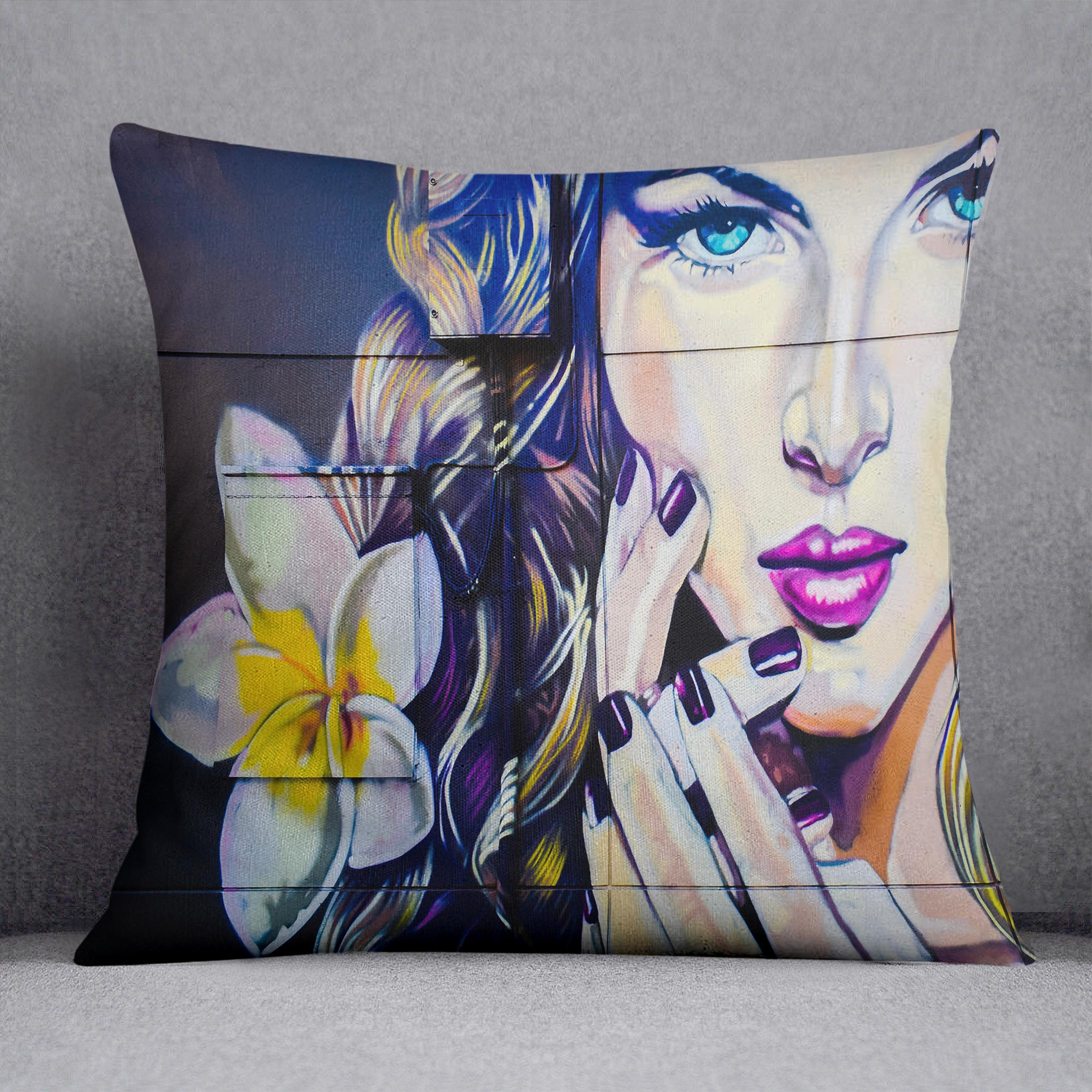 Femme Fatale Graffiti Cushion