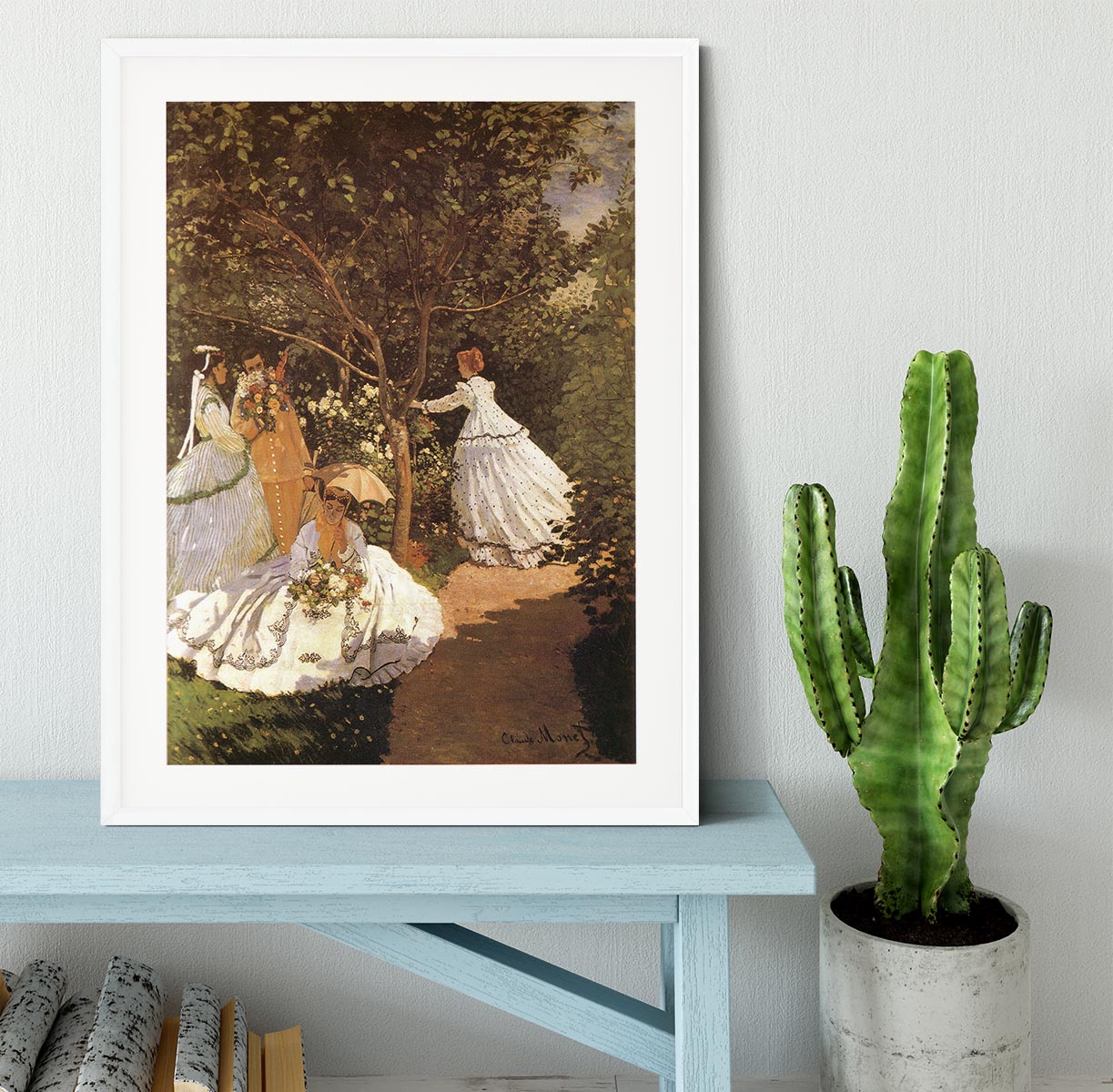 Femmes au jardin 1867 by Monet Framed Print - Canvas Art Rocks - 5