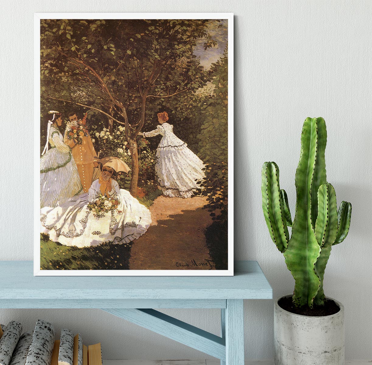 Femmes au jardin 1867 by Monet Framed Print - Canvas Art Rocks -6