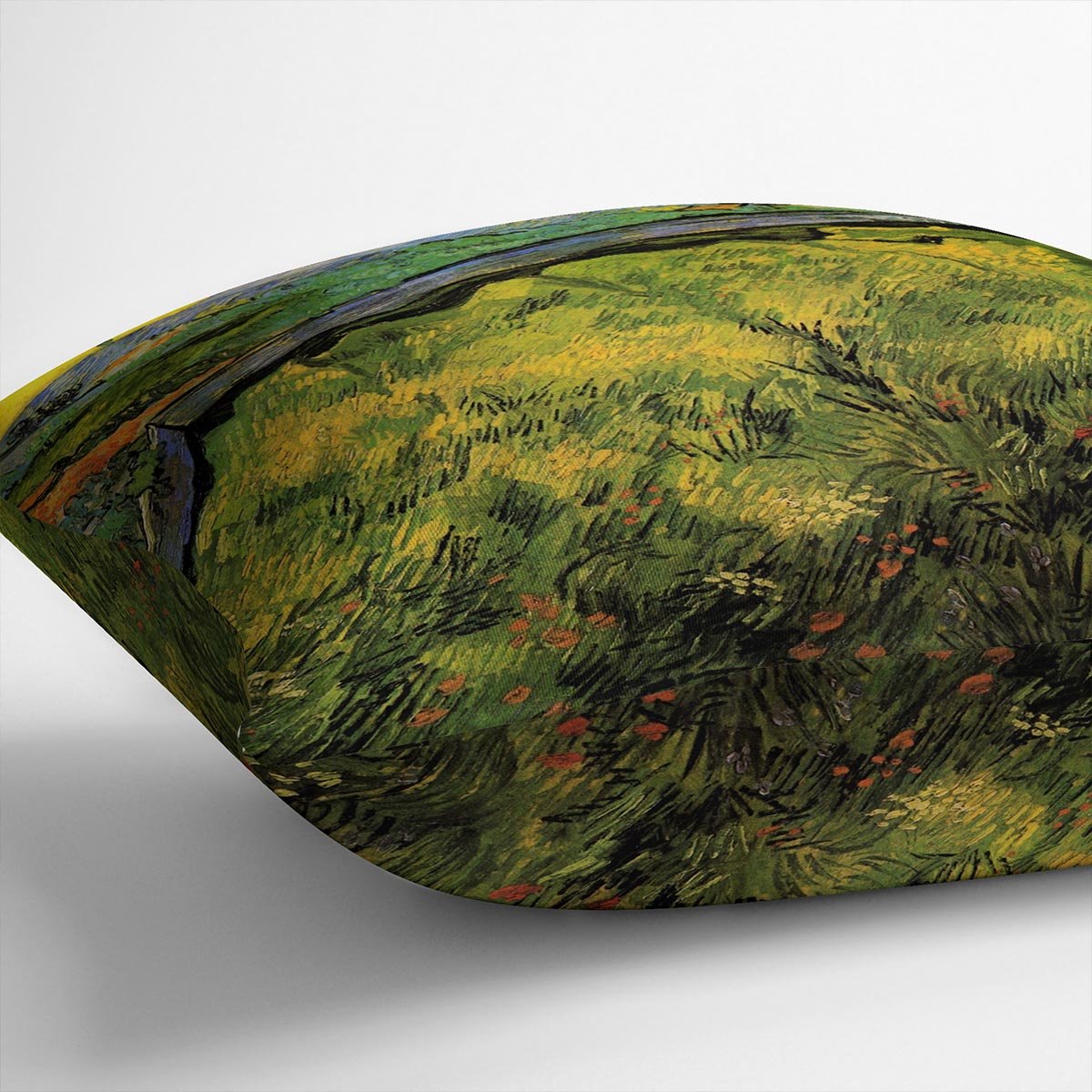 Field of Spring Wheat at Sunrise by Van Gogh Throw Pillow
