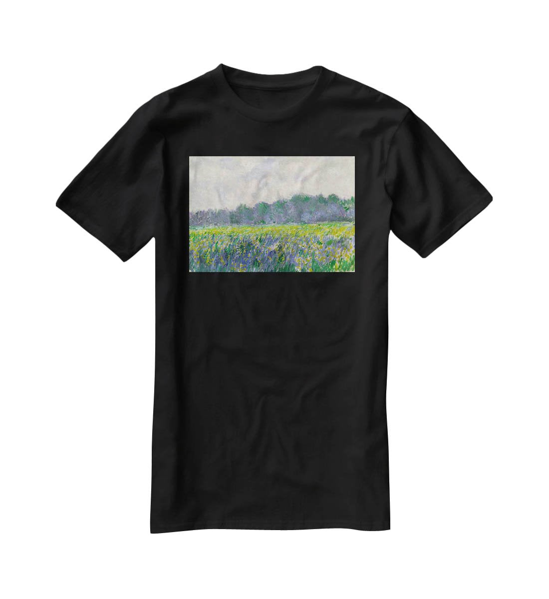 Field of Yellow Irises by Monet T-Shirt - Canvas Art Rocks - 1